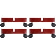thumbnail image 3 of OUNONA 4 pcs  Partition Base Support Legs Room Divider Feet Room Divider Partition Wooden Stand with Wheels, 3 of 8