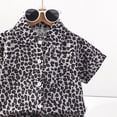 thumbnail image 6 of mgoYE Boy's 2 Pieces Cotton Linen Set Casual Button Shirts Short Sleeve Beach Shorts Summer Outfits|Black 13-14 Years, 6 of 7