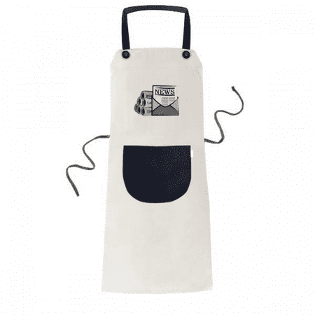 

Reel Information Stack Letters Apron Adjustable Bib Cotton Linen BBQ Kitchen Pocket Pinafore