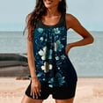 thumbnail image 4 of Nfurl Tankini Swimsuits for Women Tummy Control 2 Piece Flower Printed Tankini Tops Built in Bra with High Waist Boyshorts Summer Bathing Suit Multicolor XXL, 4 of 6