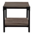 thumbnail image 3 of Topcobe Table d'Appoint Table Basse avec Étagère de Rangement, Table à Thé pour Salon, Couleur Chêne, 20" x 20" x 20", 3 of 5