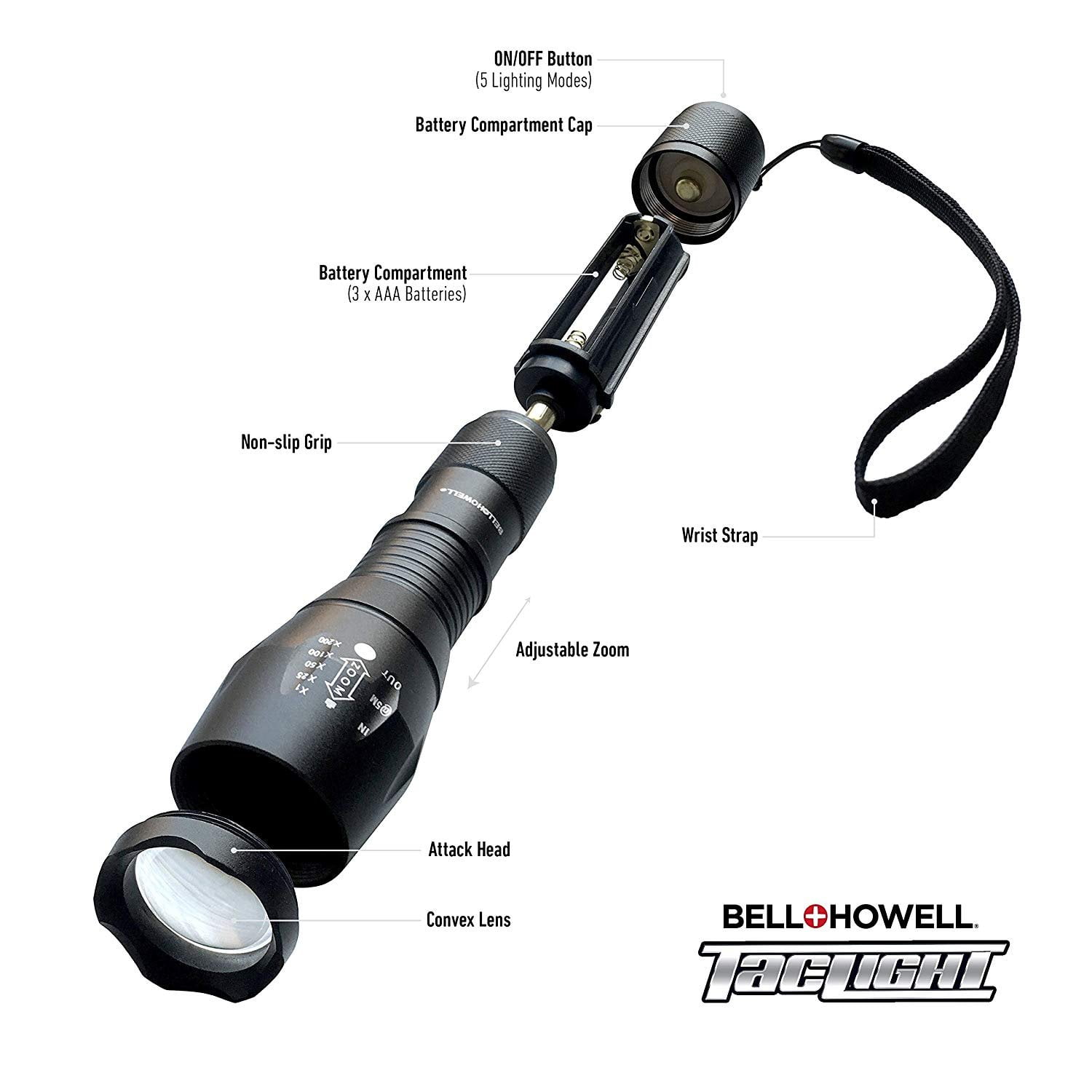 Bell and Howell LED 1500 Lumens Flashlight