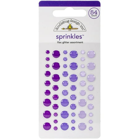 UPC: 0842715045415 | Doodlebug Sprinkles Adhesive Glitter Enamel Dots 54/Pkg-Lilac