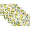 thumbnail image 2 of Lemon Fruits with Flowers and Leaves Pattern Place Mats Home Decoration for Dinner Table Waterproof Kitchen Table Mats Set of 4, 2 of 5