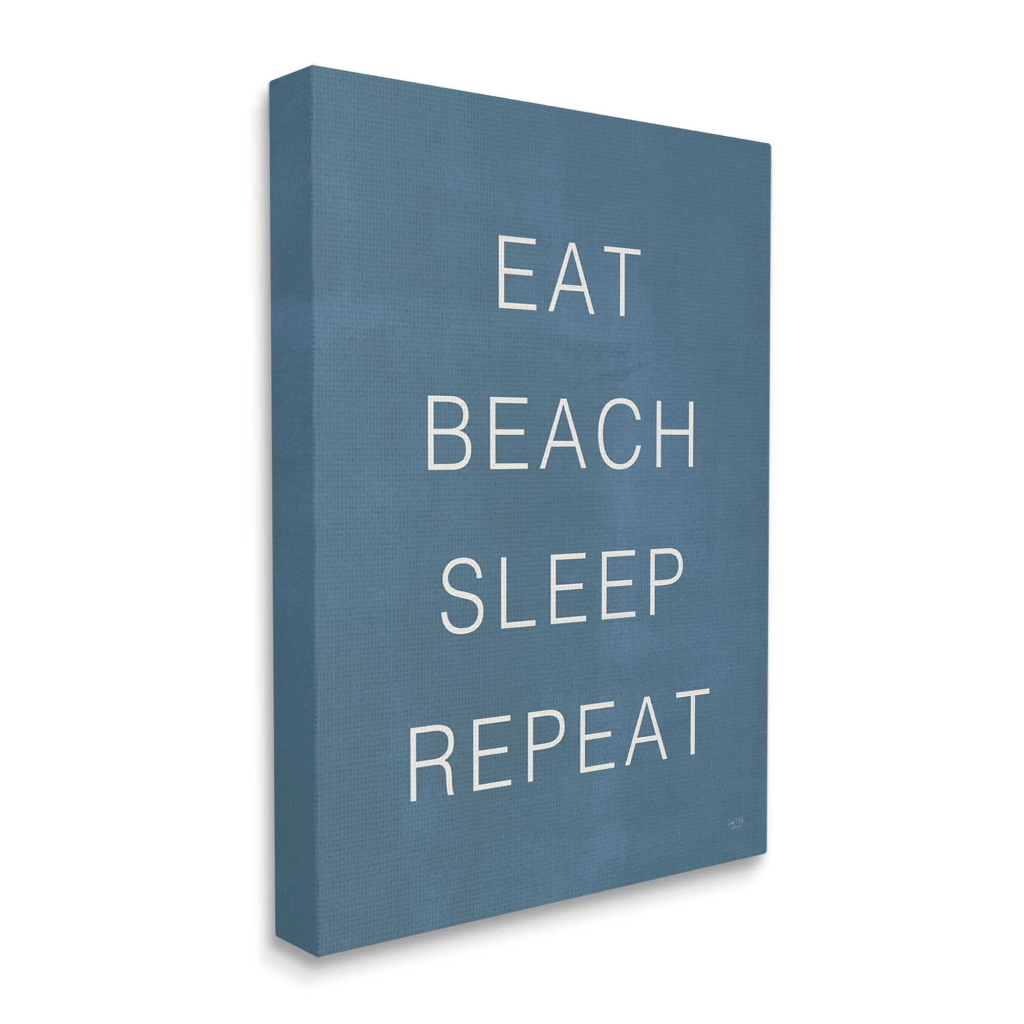 Stupell Industries Eat Sleep Beach Repeat Phrase Nautical Blue,24 x 30, Design by Lux + Me Designs