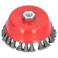 thumbnail image 3 of Cepillo de pulido de metal, 2 piezas Cepillo de alambre torcido Rueda de cepillo de alambre torcido Taza de cepillo de rueda de alambre Parte superior de la línea NikouMX herramienta, 3 of 8