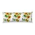 thumbnail image 2 of Gaeub Plump Sunflower And Sketch Printed Long Body Pillowcase Envelope Closure 1 Pack Wrinkle for Night Sweats - 20x54 in, 2 of 8