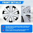 thumbnail image 6 of 4Pcs Set Hubcap,14" Universal Wheel Rim Cover Replacement,Compatible with Steel Wheels,Snap on Installation,PP Material,Silver Lacquer & Black Lacquer, 6 of 7