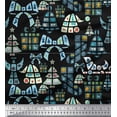thumbnail image 3 of Soimoi Cotton Voile Fabric Christmas Theme Party Decor Fabric Printed Yard 42 Inch Wide, 3 of 3