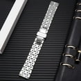 thumbnail image 4 of ANTHOUSE Stainless Steel Watch Band High-end Replacement Watch Band 6 Color for Women Men(Gold, Silver, Black, Rose Gold, Gold Tone, Rose Gold Tone) 13 Size (12mm - 24mm), 4 of 7