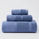 thumbnail image 1 of Zhuge Juego de toallas Basics de 3 piezas resistentes a la decoloración, toallas de baño 100 % algodón, suaves y absorbentes, 1 toalla de baño, 1 toalla de mano y 1 paño de baño, azul oscuro, 1 of 4