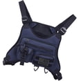 thumbnail image 4 of Bolsa de pecho para hombre y mujer, multifuncional, transpirable, frontal, tipo chaleco Azul, 4 of 8