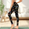 thumbnail image 3 of Renewold Mushroom Butterfly Floral Yoga Leggings for Women with Pockets Elastic Trendy Exercise Yoga Pants High Waisted Full Length Graphic Pants for Running Sports Party, XL, 3 of 8
