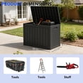 thumbnail image 4 of Decksplore 50 Gallon Resin Deck Box, Waterproof Lockable Outdoor Storage Box for Backyard Patio Garage, Black, 4 of 9