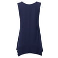 thumbnail image 3 of SSOULM INCH & FIT Women's Round Neck Sleeveless Asymmetrical Hem Tunic Tank Top. Made in U.S.A, 3 of 4
