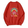 thumbnail image 4 of Xuyuer Women 100 Days of School Sweatshirt: Funny Teacher Shirts School Teaching Long Sleeves Teachers Gifts Tops Teacher Graphic T-Shirts School Days Tee Tops, 4 of 6