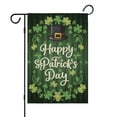 thumbnail image 2 of Happy St. Patrick's/Easter Day Garden Flag Holiday Garden Flag Welcome Summer Colorful Eggs 1 Welcome Flag12.5''×18'' 2PCS Linen Vertical Double Sided Welcome Flag for Home,Garden Decorations, 2 of 3