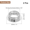 thumbnail image 2 of 2 Pcs 0.98 inch (25mm) Nylon Desk Grommets, Plastic Cable Hole Cover, Wire Cord Cable Organizer, Silver, 2 of 6