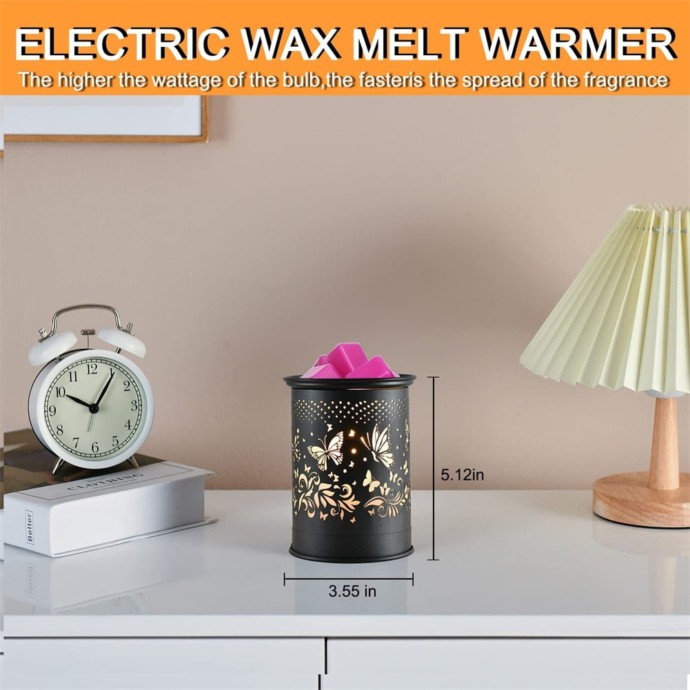 Fule Metal Wax Melt Warmer,Plug in Wax Warmer for Candle Electric Wax Burner  for Home Bathroom (fox),2pcs 