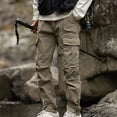 thumbnail image 2 of ameIAEA Cargo Pants for Men Elastic Waist Outdoor Hiking Pants Drawstring Sweatpant with Multi Pockets, 2 of 7