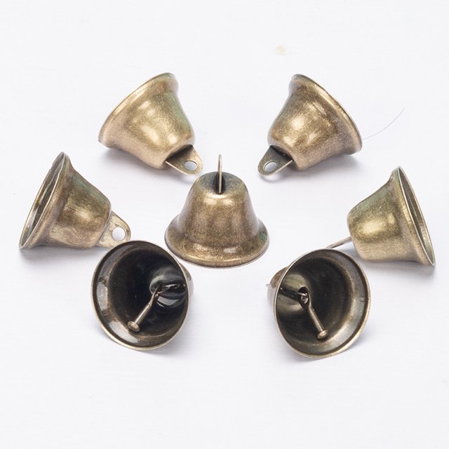 Campanas de metal vintage Campana de bronce vintage Campanas pequeñas vintage Campanas de viento de cobre Decoraciones Mini campana Cascabeles pequeños 20 piezas para decoraciones de bricolaje