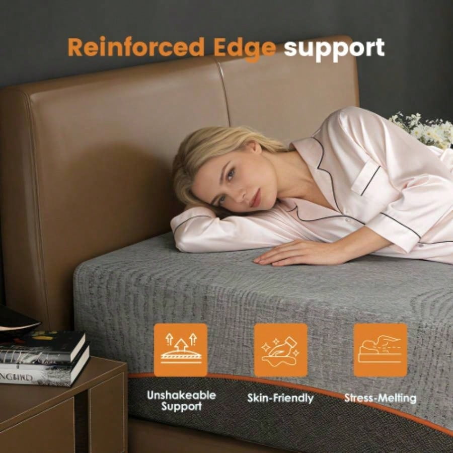 Twin Size 10 Inch Foam Mattress, Breathable Cooling Layers, Medium Feel, Safe Certified Fiberglass Mattress for Bedroom