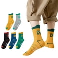 thumbnail image 1 of B91xZ Girls' Socks Newborn Infants Toddlers Ruffled Socks,Yellow 12-16 Years, 1 of 3