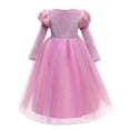 thumbnail image 3 of Rapunzel Princess Long Sleeve Dresses for Girls Halloween Fancy Party Dress, 3 of 6