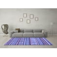 thumbnail image 3 of Ahgly Company Indoor Square Abstract Blue Modern Area Rugs, 6' Square, 3 of 4