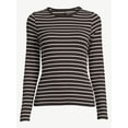 thumbnail image 5 of Free Assembly Women's Ribbed Crewneck Top with Long Sleeves, 5 of 6