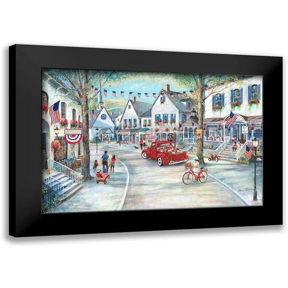 Manning, Ruane 14x11 Black Modern Framed Museum Art Print Titled - Liberty Lane