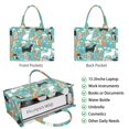 thumbnail image 2 of Large Capacity Tote Bag,Chihuahua and Flower Florals Handbag Fashion Luxury Tote Bag,15.7"x13"x 5.1" Inches,Laptop Compatible, 2 of 6