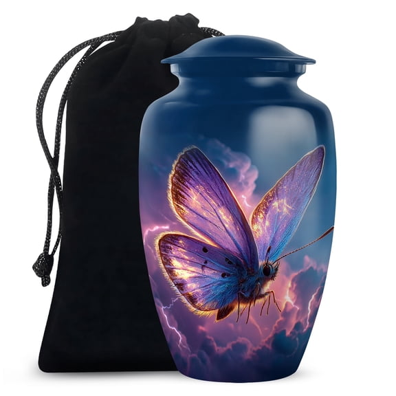 YATHABHISA Butterfly Urn for Ashes, Large Urns for Human Ash, Funeral & Burial Cremation for Adult, Decorative Gift for Father, 10 Inch