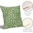 thumbnail image 5 of Green Cheetah Throw Pillow Covers 18X18 Inches Set of 2 Leopard Decorative Pillow Cases Animal Wildlife Pillow Cover with Zipper Home Decor for Sofa Couch Housewarming Gift Bed Porch Outdoor, 5 of 6