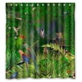 thumbnail image 1 of ABPHQTO Cortina de ducha con tema de selva tropical Cortina de ducha impermeable 160x180 cm, 1 of 2