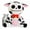Multicolor, variant on Summit Collection Furrybones Moo Moo Skeleton Figurine with Dairy Cow Costume and Tin Milk Can