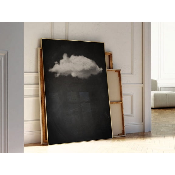 Cloud Print · Black And White Wall Art · Abstract Art Print · Minimalist Wall Art · Maximalist Decor · Surreal Art Print · Surrealism Wall Art, Modern Wall Decor, 8x12 UNFRAMED