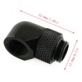 thumbnail image 2 of E-outstanding 2PCS G1/4"" Male to Female Extender Fitting 2PCS Black 90 Degree Elbow Thread Rotary Connector Adapter for Computer Water Cooling System, 2 of 5
