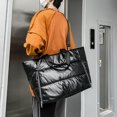 thumbnail image 2 of Bolso de mujer de gran capacidad, bolso grande deportivo informal, bolso de tela de algodón y nailon, bolso de hombro, bolso de viaje, 2 of 5