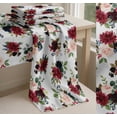 thumbnail image 6 of Soimoi White Cotton Cambric Fabric Leaves & Peony Floral Print Fabric by the Yard 56 Inch Wide, 6 of 7