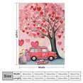 thumbnail image 4 of ONETECH  Valentines Day Blanket Super Soft Flannel Throw Blankets Pink Red Love Heart Gnomes Truck Blanket Cozy Warm Fuzzy Plush Blankets for Couch Bed Sofa Valentines Day Decor, 4 of 6