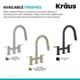thumbnail image 3 of Kraus Kpf-3122 Oletto 1.8 GPM Bridge Pull Down Kitchen Faucet - Stainless Steel, 3 of 7