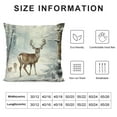 thumbnail image 5 of Nawypu Aesthetic Pillow Covers White Snowy Winter Rustic Throw Pillow Covers Xmas Tree Reindeer Angel Rabbit Printed Decorative Farmhouse Pillowcase for Couch Sofa Seating Bench (A), 5 of 5