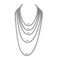 thumbnail image 3 of Charles Raymond Iced Out Hip Hop Gold Tone CZ Miami Cuban Link or Tennis Chain Choker Necklaces (Tennis Silver, 18"), 3 of 3