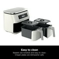 thumbnail image 5 of Ninja Foodi 4-in-1 Air Fryer, 8-Qt 2-Basket DualZone FlexBasket, DualZone Technology, 4 Functions, Smart Finish Cook 2 Foods 2 Ways, DZ100WMWH Dove, 5 of 9