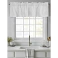 thumbnail image 4 of Valances for Windows Vintage White Rod Pocket Cafe Window Treatments Valance Curtains for Kitchen Bathroom Laundry Basement Windows 54"x18", 4 of 9