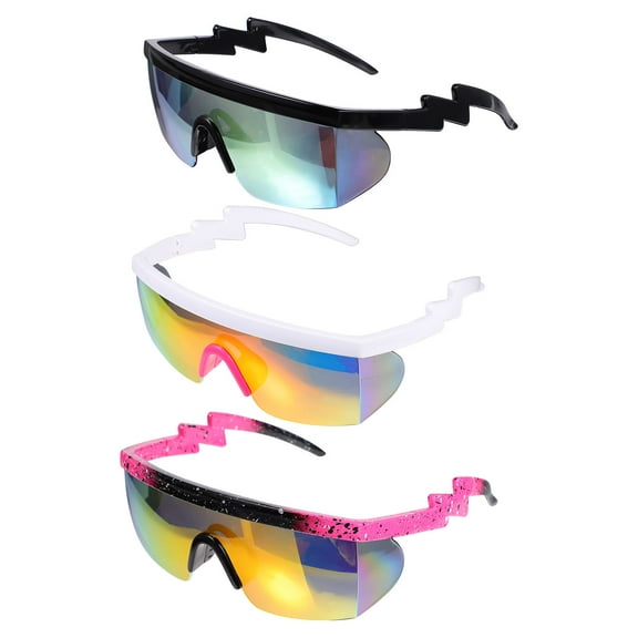 LABSERRON 3Pcs Bicycling Sunglasses Pink Pc Round for Cycling and Hiking