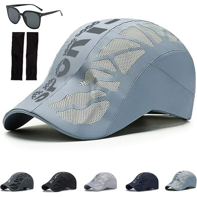 Aeromesh Sport Cap, Stead Essentials Ultra-Breathable Performance Mesh Cap for Men Lightweight, Quick-Dry, Adjustable Fit