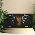 thumbnail image 6 of 1 Pcs 2D Flat License Plate Covers & Frames, Tigers Eyes For Decorative Front, Waterproof For Decoration Aluminum License Plate Covers & Frames Cover For Men Women, 12" X 6", 6 of 7