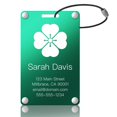 thumbnail image 1 of Etiquetas de equipaje personalizadas de metal personalizado para maletas verdes, 1 of 6